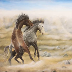 Dusty Tussel - Wild Horses - 12" x 18" Wood Sign