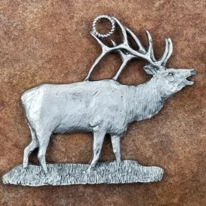 Elk Pewter Ornament by Andy Schumann