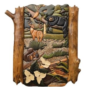 Forest Friends Intarsia Wood Wall Art - 38″x 40″