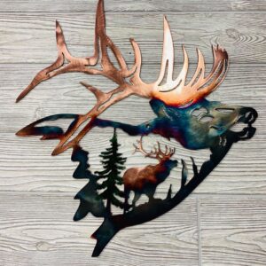 Great Elk Metal Wall Art (3 Sizes Available)
