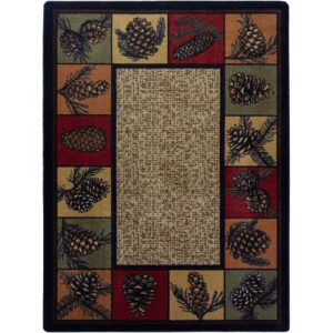 Kindred Cones OKA - Rustic - Cabin Area Rug