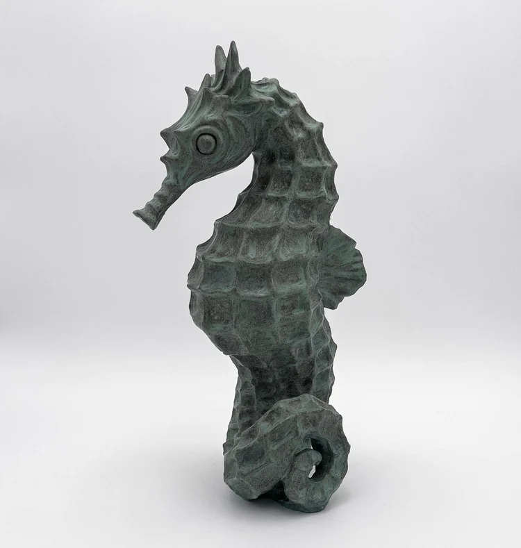 Liberty Seahorse Ceramic Sculpture by Bronwen Weber