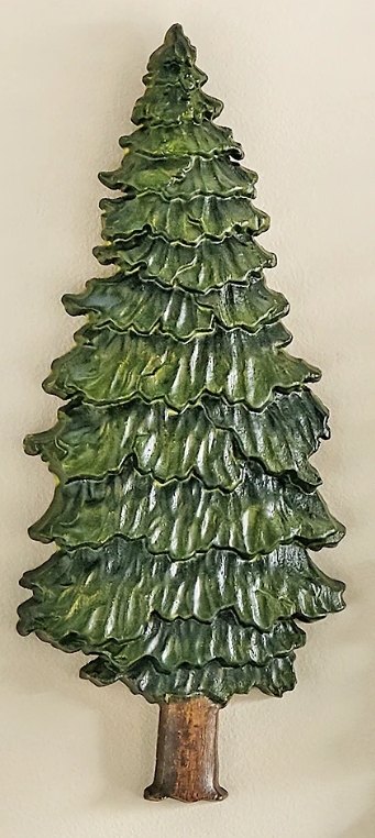 Pine Forest Carved Wood Wall Art - Small