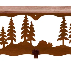 Pine Forest 34" Hook Shelf