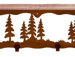 Pine Forest 42" Hook Shelf