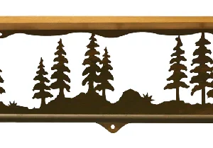 Pine Forest 34" Towel Bar Bath Shelf