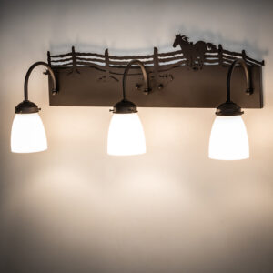 Running Horses 3-Light Vanity Light