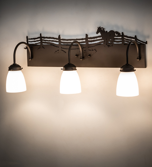 Running Horses 3-Light Vanity Light