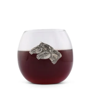 Running Horse Stemless Wine Glass