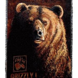 Shadow Beast Grizzly Bear Blanket 72" x 54"