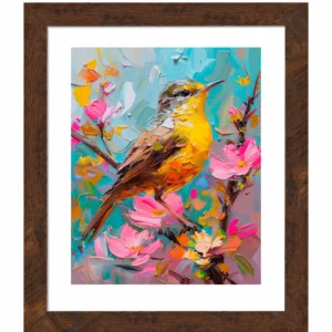 Spring Symphony - Warbler Among Blossoms - Art Prints