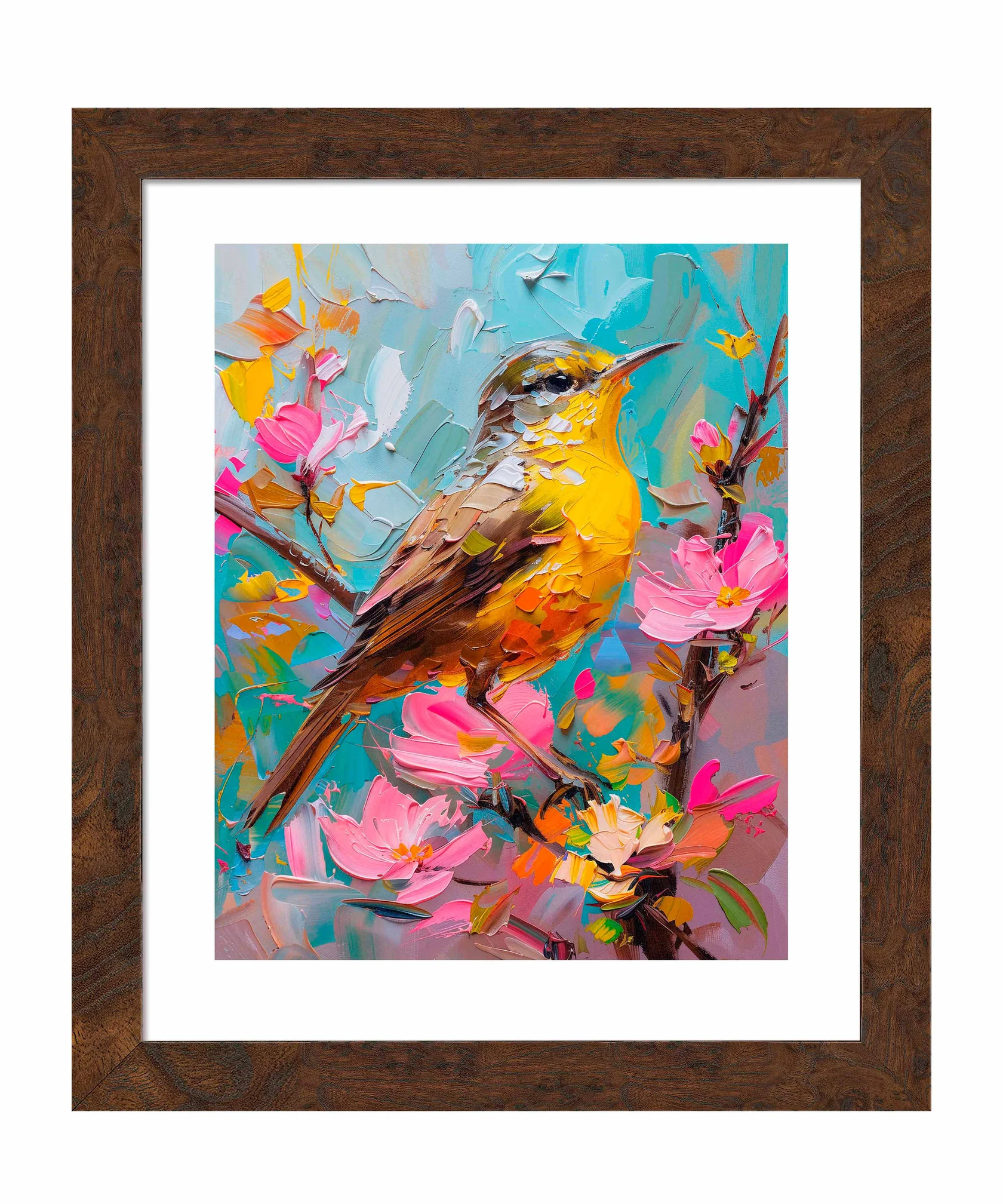 Spring Symphony - Warbler Among Blossoms - Art Prints