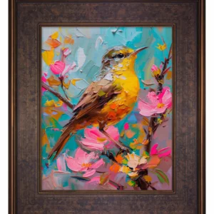 Spring Symphony - Warbler Among Blossoms - Limited Edition Canvas