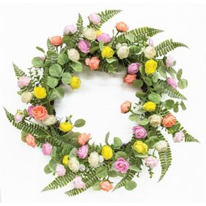 Springwild Rose Wreath - 22"