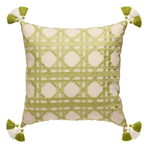 Sugar Mill Embroidered Basketweave Pillow - Spartina 18X18