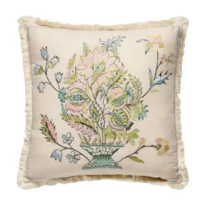 Sugar Mill Embroidered Bouquet Pillow - Spartina 18X18