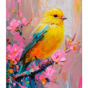 Sunlit Song - Warbler - Gallery Wrapped Canvas