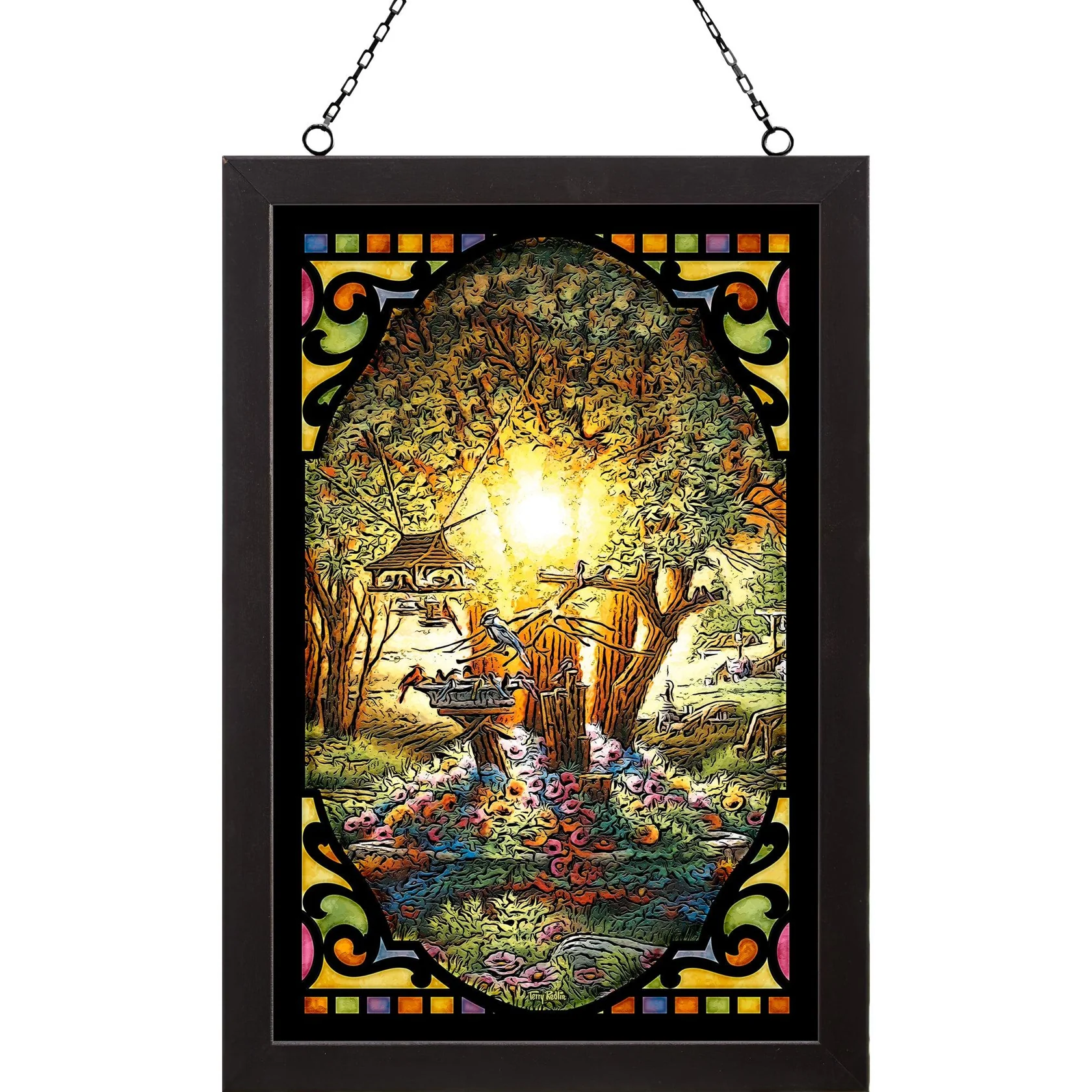 The Colours of Spring - 20" x 14" Stained Glass Art