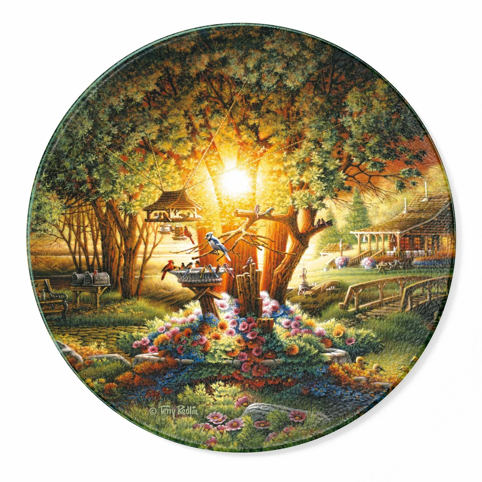The Colours of Spring - Round Cutting Board