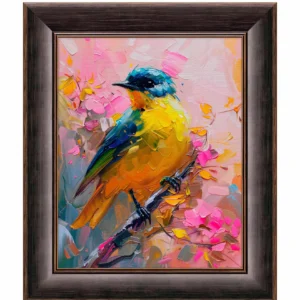 Vibrant Harmony - Songbird in Bloom - Limited Edition Canvas