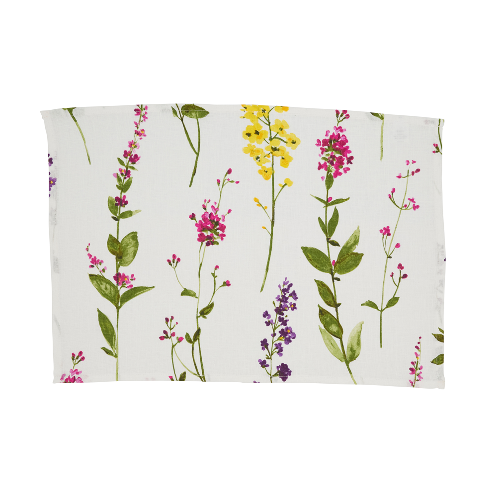 Watercolor Floral Stems Placemat - Set of 4