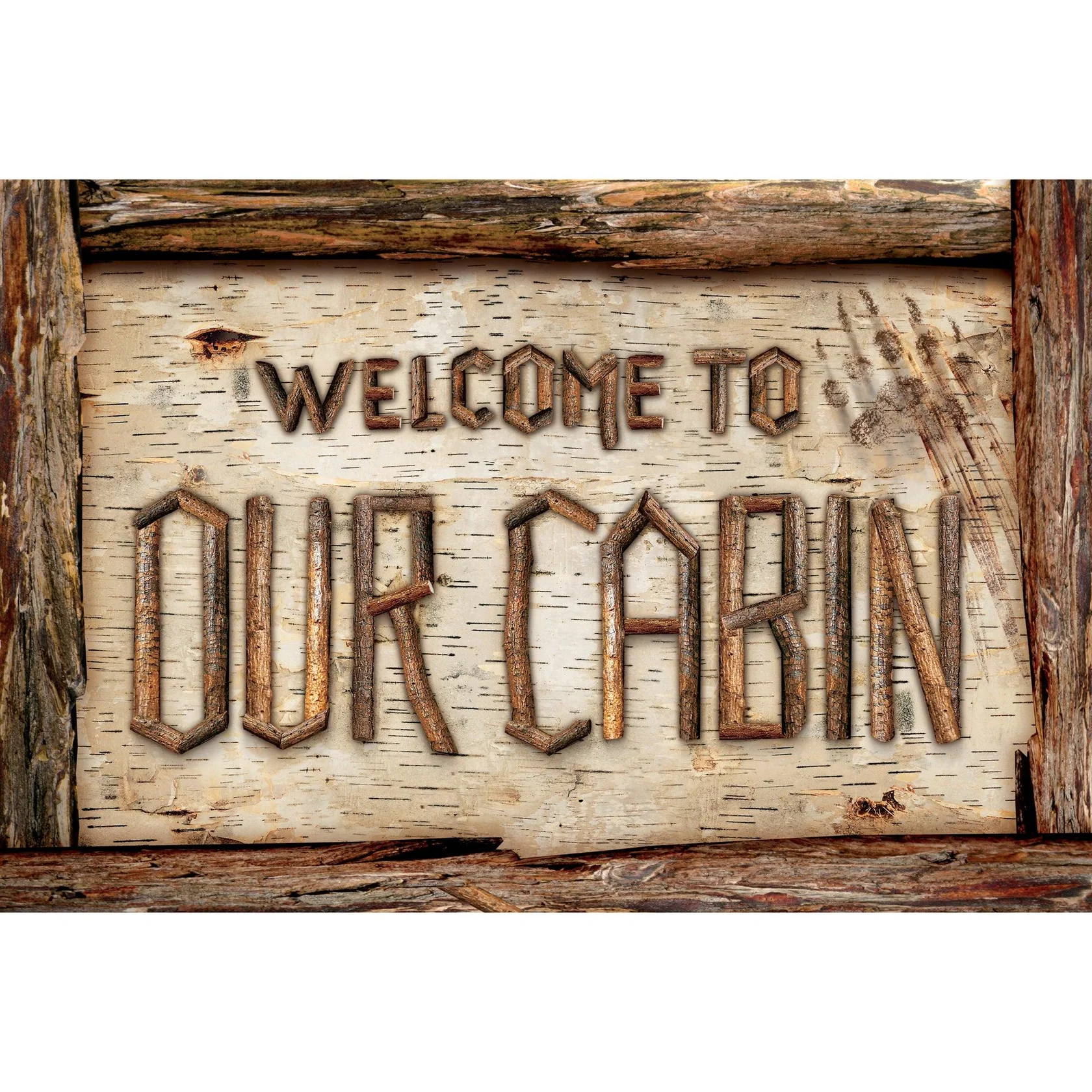 Welcome to our Cabin - 12" x 18" Wood Sign