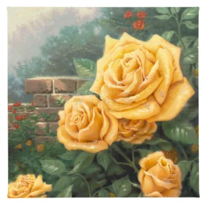 A Perfect Yellow Rose - 14" x 14" Gallery Wrapped Canvas