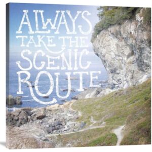 Always Take the Scenic Route – Coastal Adventures – Gallery Wrapped Canvas