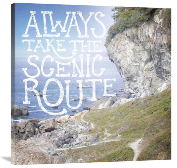 Always Take the Scenic Route – Coastal Adventures – Gallery Wrapped Canvas