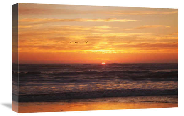 At Days End - Perfect Sunset - Gallery Wrapped Canvas