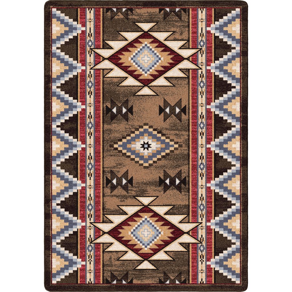 Bow Strings - Brown - Southwest Area Rug