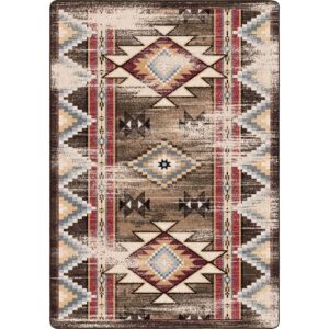 Bow Strings Distressed - Brown - Southwest Area Rug