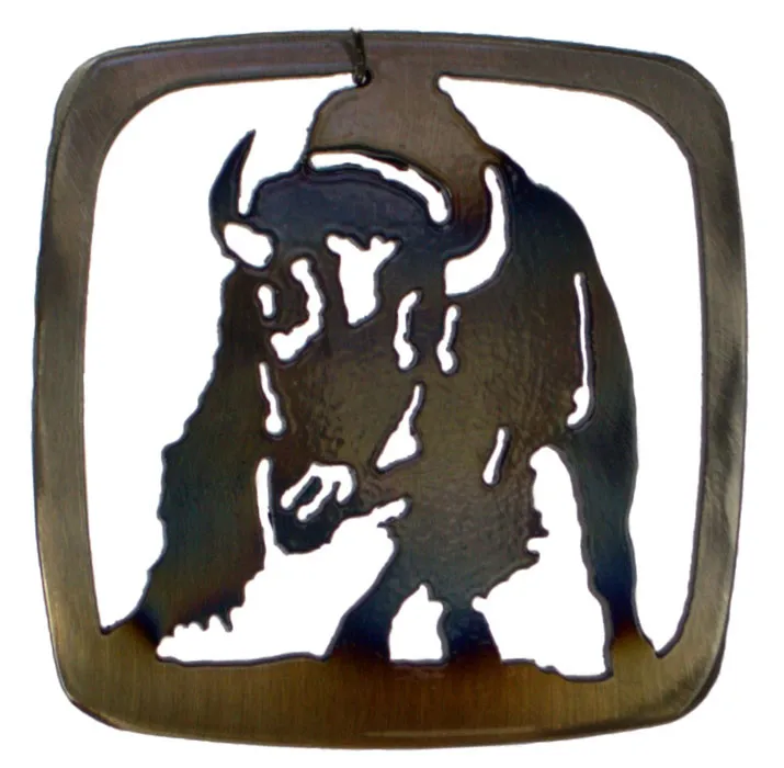 Buffalo Charging Coaster - Set of 4