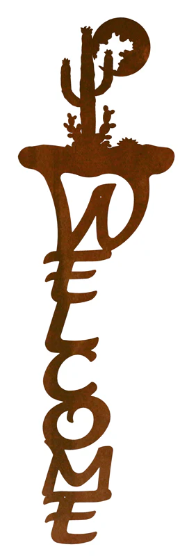 Desert Moon Welcome Sign Vertical