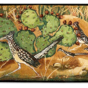 Desert Tracks - Roadrunner - Woven Tapestry Wall Art Hanging 53x26