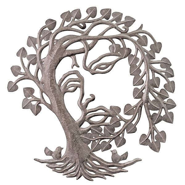 Face of Mother Nature - Recycled Steel Drum Wall Art 21"