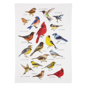 Field Guide Birds Printed Kitchen Towel - Pack of 4