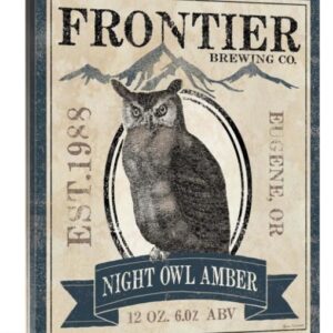 Frontier Brewing Night Owl Amber – Gallery Wrapped Canvas