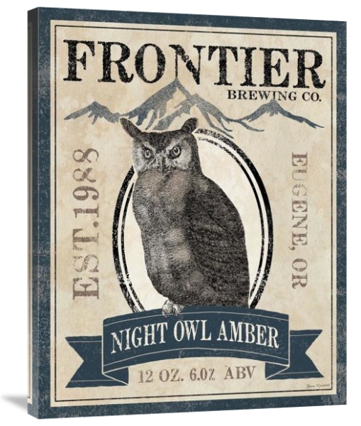 Frontier Brewing Night Owl Amber β Gallery Wrapped Canvas