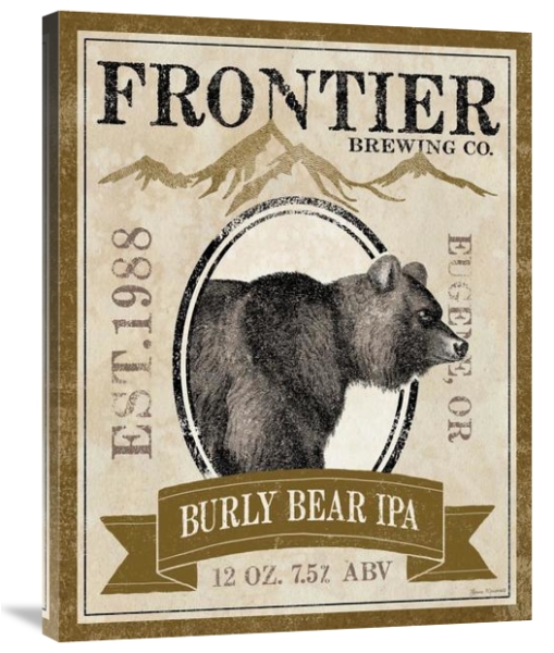 Frontier Burly Bear IPA – Gallery Wrapped Canvas