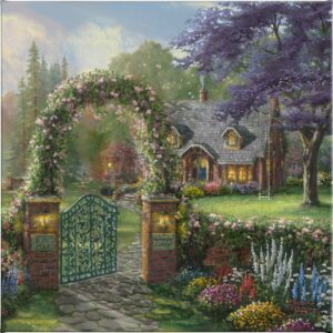 Hummingbird Cottage 14" X 14" Gallery Wrapped Canvas