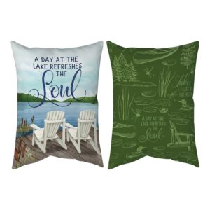 Lake Life - A Day at The Lake Climaweave Pillow 13″ x 18″ (Set of 2)