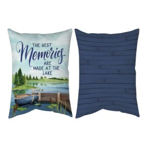 Lake Life - The Best Memories Climaweave Pillow 13″ x 18″ (Set of 2)