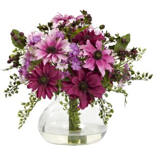 Mixed Daisy Arrangement with Vase
