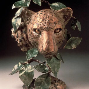 Night Hunter - Leopard - Sculpture by Mark Hopkins