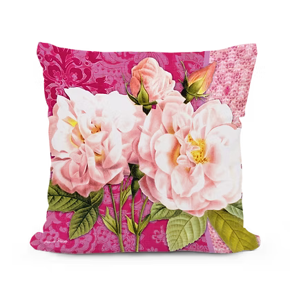 Roses on Pink Pillow