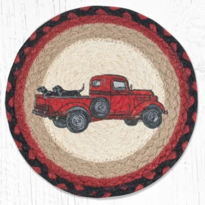 10" Round Printed Trivet with Irish Lab Pickup Design