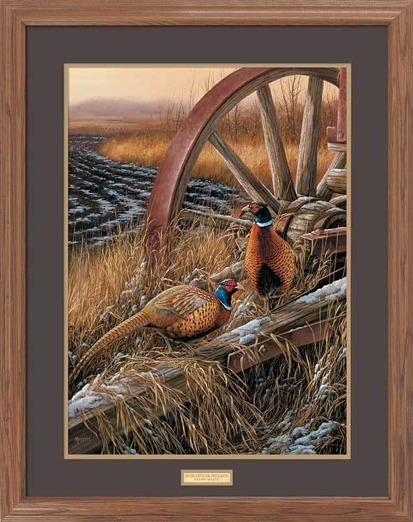 Rustic Outlook - Pheasants - 17″ x 23″ GNA Premium Print