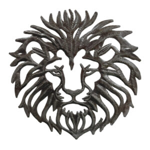 Small Lion Recycled Steel Drum Wall Art 10"