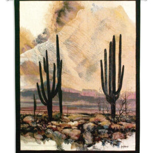 Sonoran Sentinels Woven Tapestry Wall Art Hanging 53x40